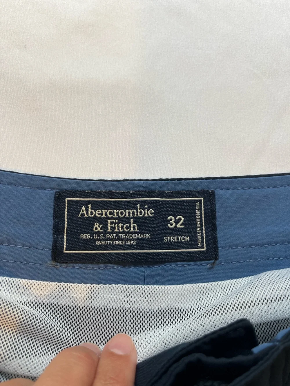 Abercrombie & Fitch Olive, Charcoal & Black Wide-Stripe Swim Trunks size 32